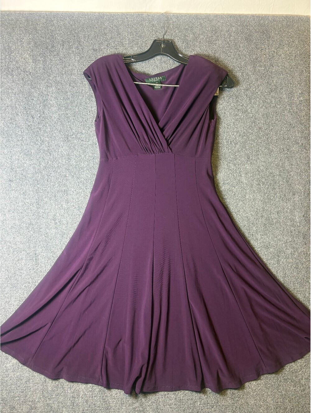 Lauren Ralph Lauren Purple Fit and Flare Dress Size 4P-0244